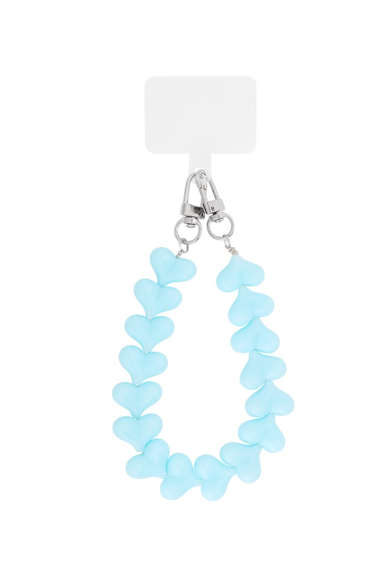 Telefoon koord hartjes - Oranje