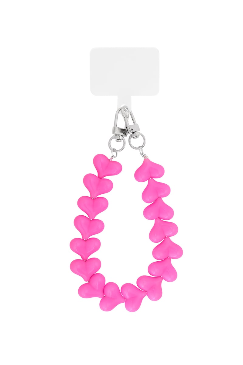 Telefoon koord hartjes - Oranje