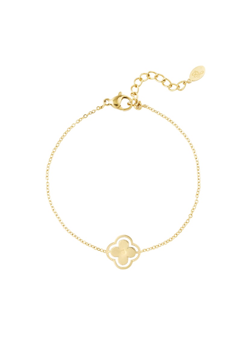 Armband dubbele klaver -Goud of zilver