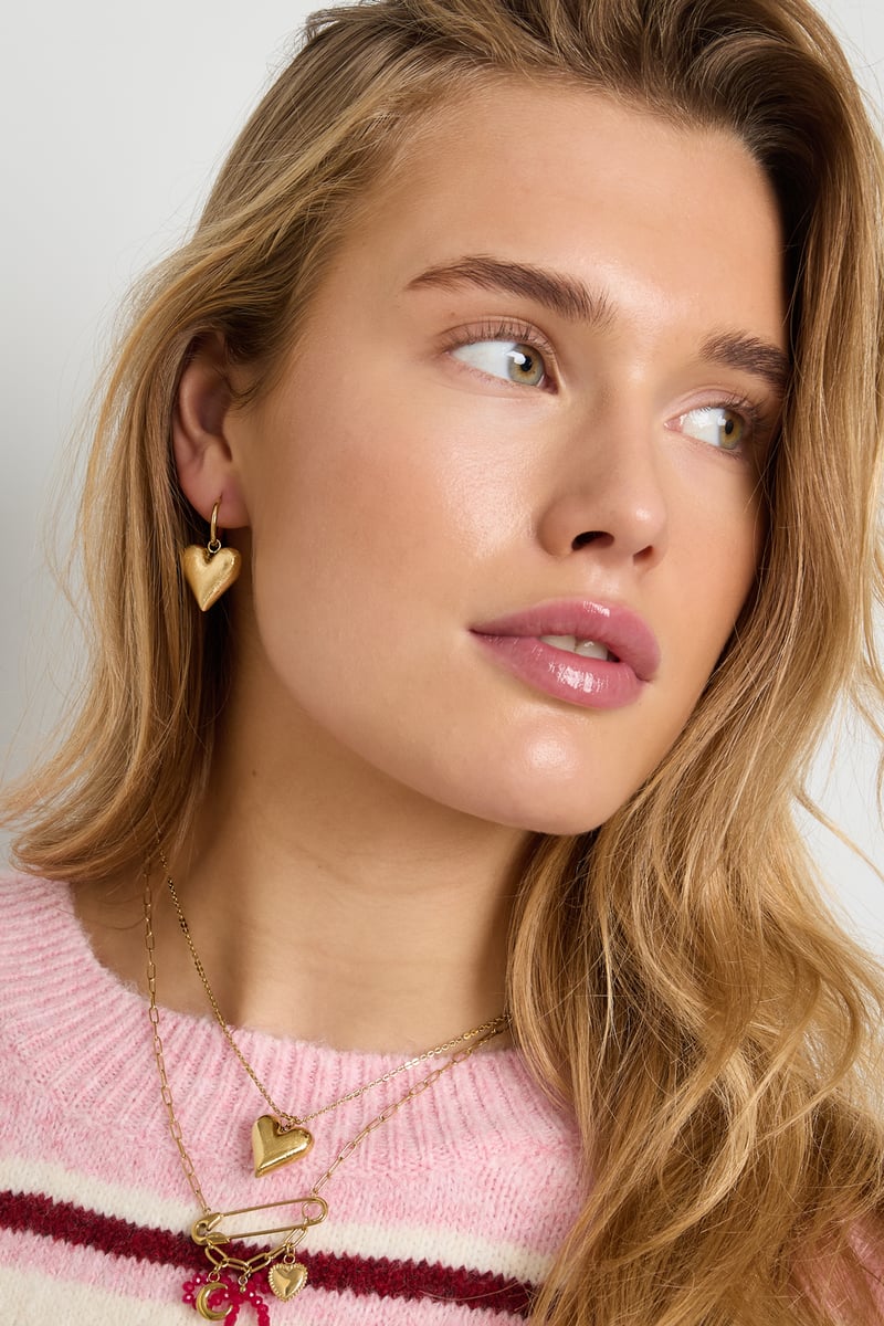 Oorbellen met hartjes - Goud of zilver