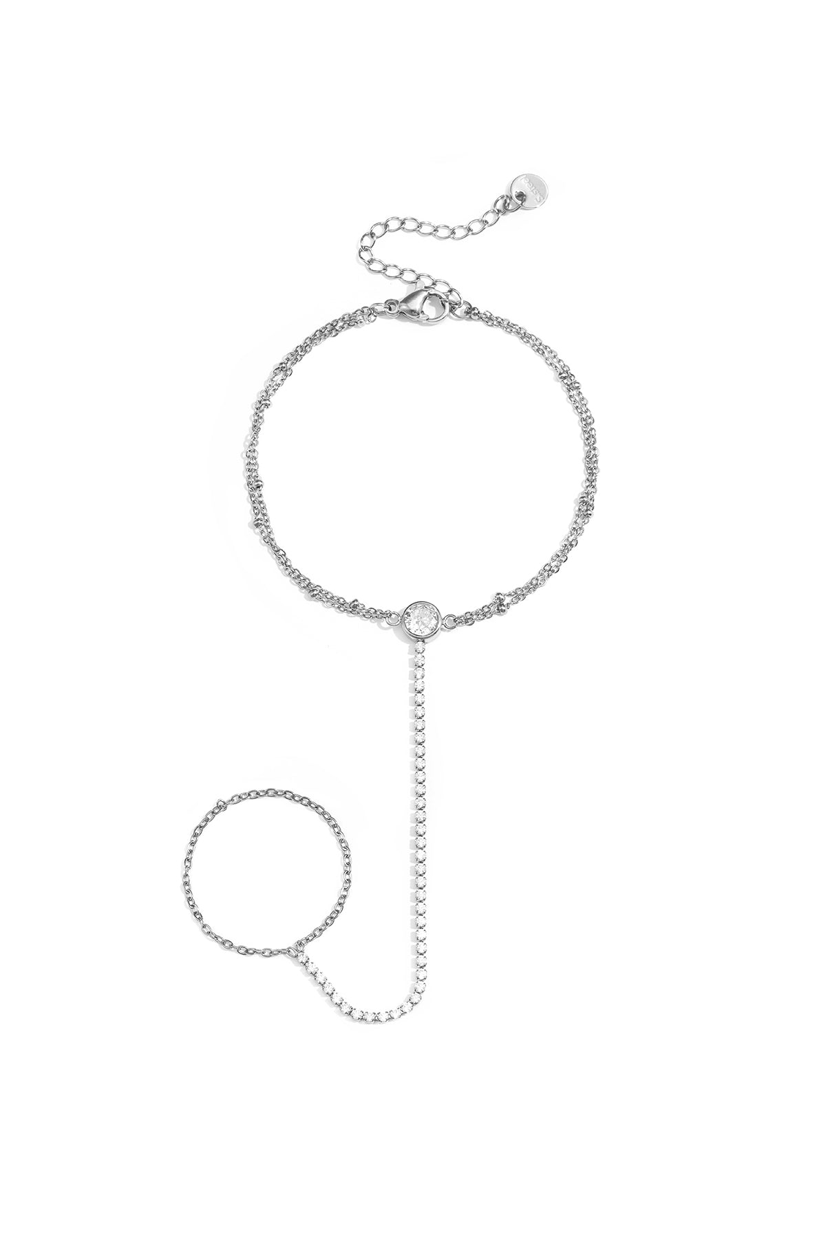 Handchain tennis-style met statement steen