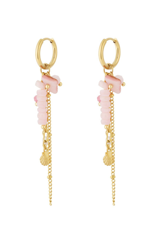 Tessa oorbel - roze