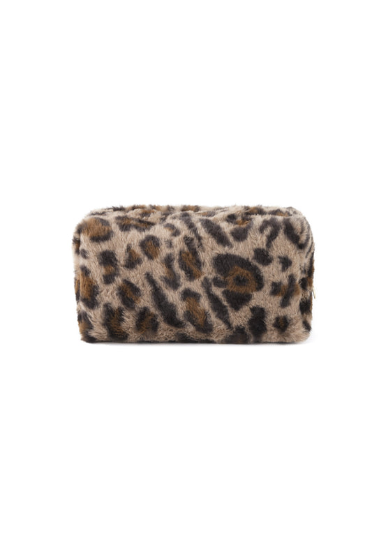 Zachte luipaard make-up tas
