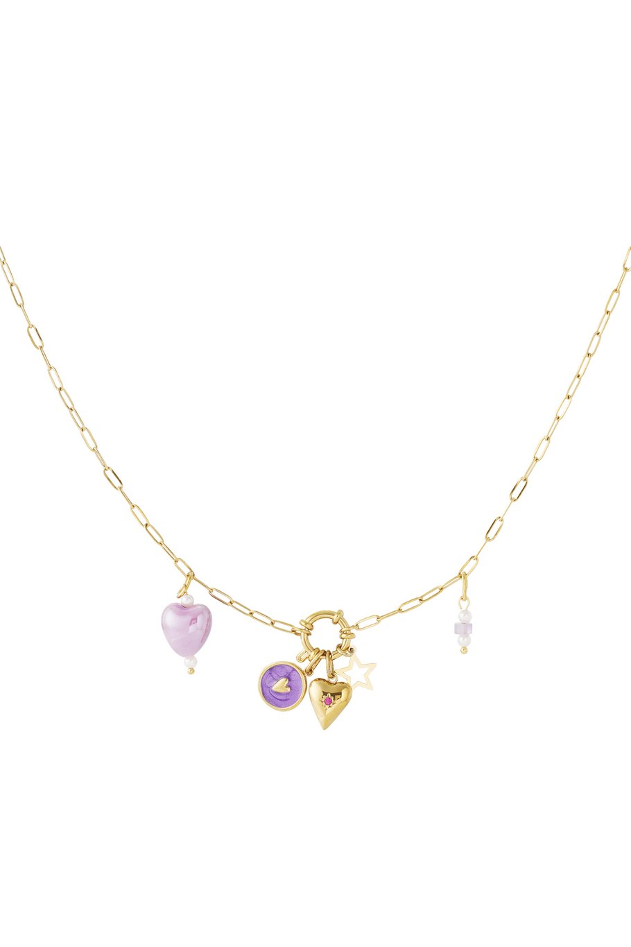 Purple heart DIY ketting + bedels