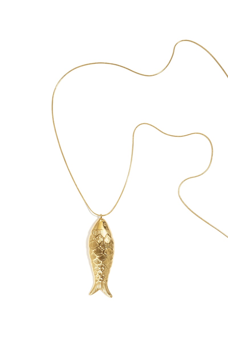 Lange kettingen met vis