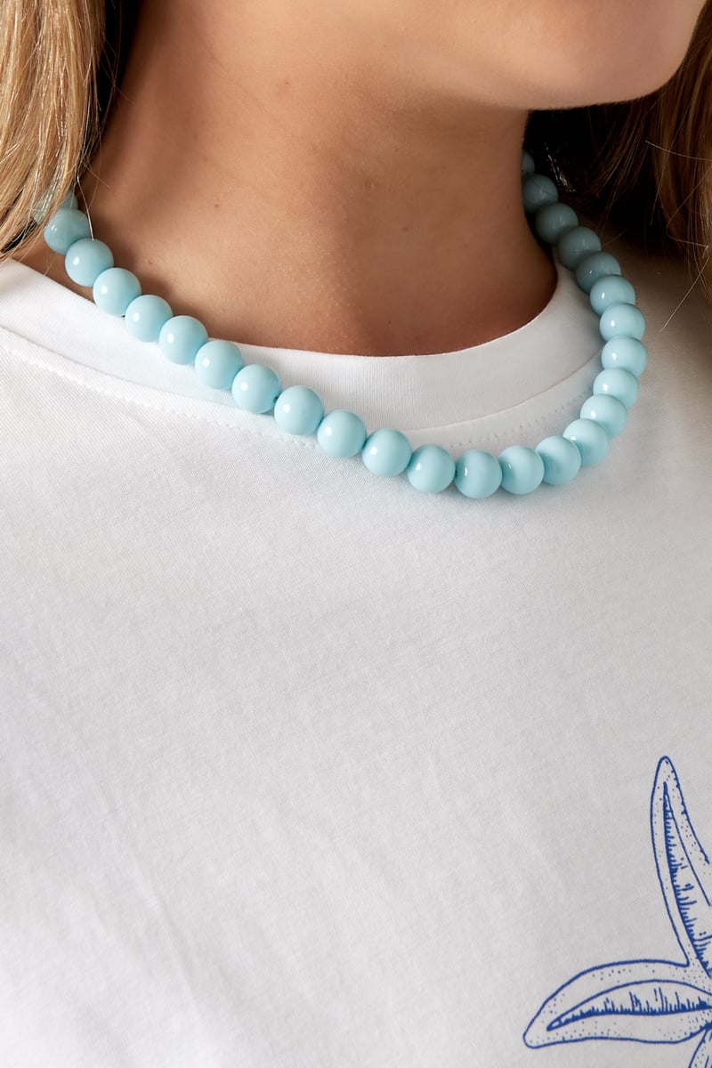 Gekleurde kleine kralenketting-12mm