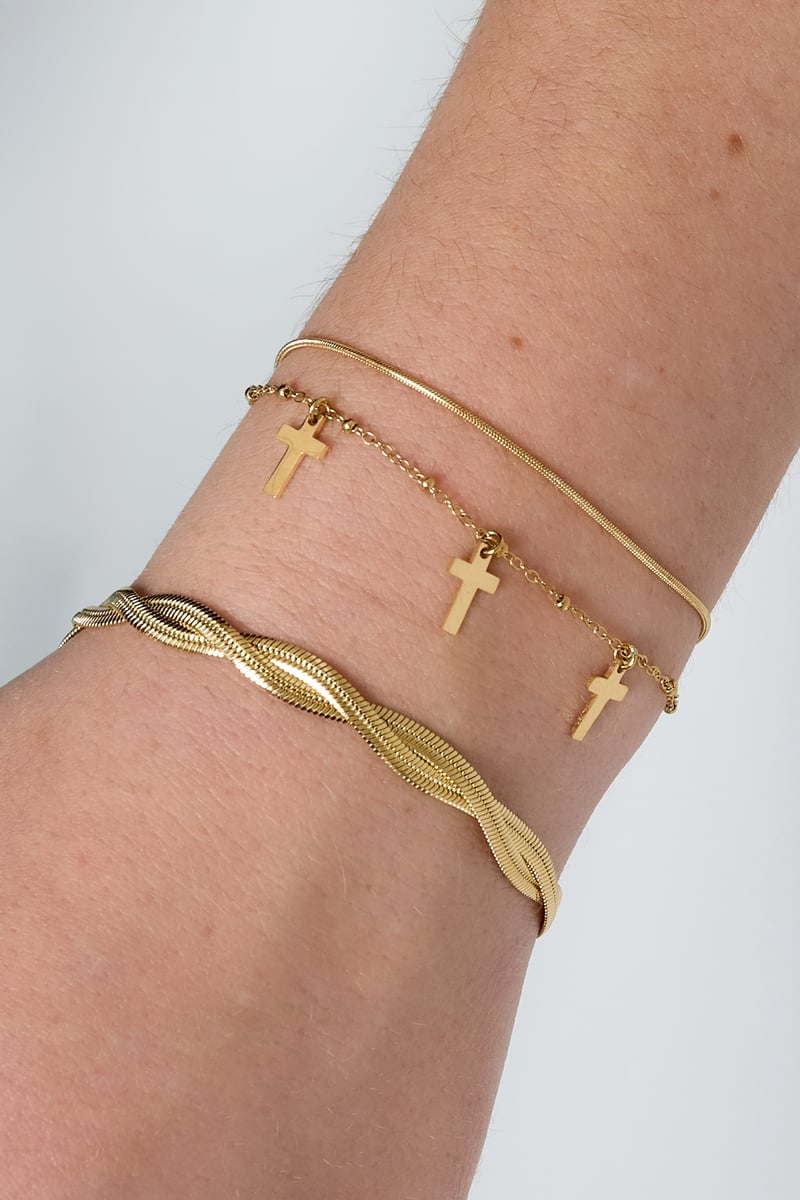 Kruis armband - Goud of zilver